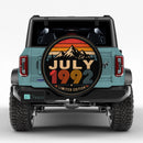 Retro July 1992 Custom Jeep Wheel Cover With Camera Hole