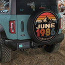 Retro June 1986 Custom Jeep Wheel Cover With Camera Hole
