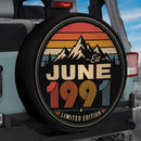 Retro June 1991 Custom Jeep Wheel Cover With Camera Hole