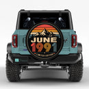 Retro June 1991 Custom Jeep Wheel Cover With Camera Hole