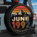 Retro June 1992 Custom Jeep Wheel Cover With Camera Hole