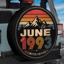 Retro June 1993 Custom Jeep Wheel Cover With Camera Hole