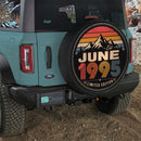 Retro June 1995 Custom Jeep Wheel Cover With Camera Hole