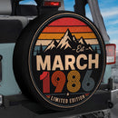 Retro March 1986 Custom Jeep Wheel Cover With Camera Hole