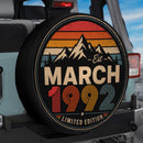 Retro March 1992 Custom Jeep Wheel Cover With Camera Hole
