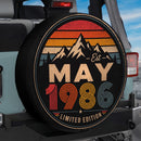 Retro May 1986 Custom Jeep Wheel Cover With Camera Hole