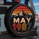 Retro May 1987 Custom Jeep Wheel Cover With Camera Hole