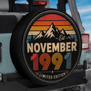 Retro November 1991 Custom Jeep Wheel Cover With Camera Hole