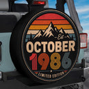 Retro October 1986 Custom Jeep Wheel Cover With Camera Hole