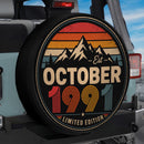 Retro October 1991 Custom Jeep Wheel Cover With Camera Hole