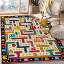 Retro Pac Man Maze Rectangular Area Rug