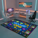 Retro Pixel Game Rectangular Area Rug