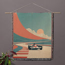 Retro Racing Vintage Woven Throw Blanket