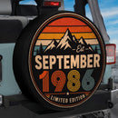 Retro September 1986 Custom Jeep Wheel Cover With Camera Hole