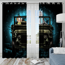 Rick And Morty Moonlight Halloween Jeep Funny Window Curtain