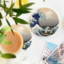 Rick And Morty The Great Wave Japan Ceramic Decor Coaster - Gift Idea