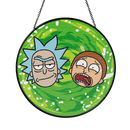 Rick And Morty Stained Glass Suncatcher