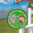 Rick And Morty Stained Glass Suncatcher