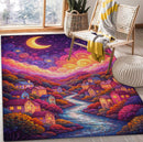 River City Midnight Digital Art Rectangular Area Rug