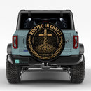 Rooted In Christ Cross Car Spare Tire Cover