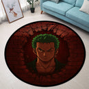 Zoro One Piece Break Wall Round Rug