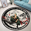 Roronoa Zoro One Piece Japan Ink Style Carpet Round Rug