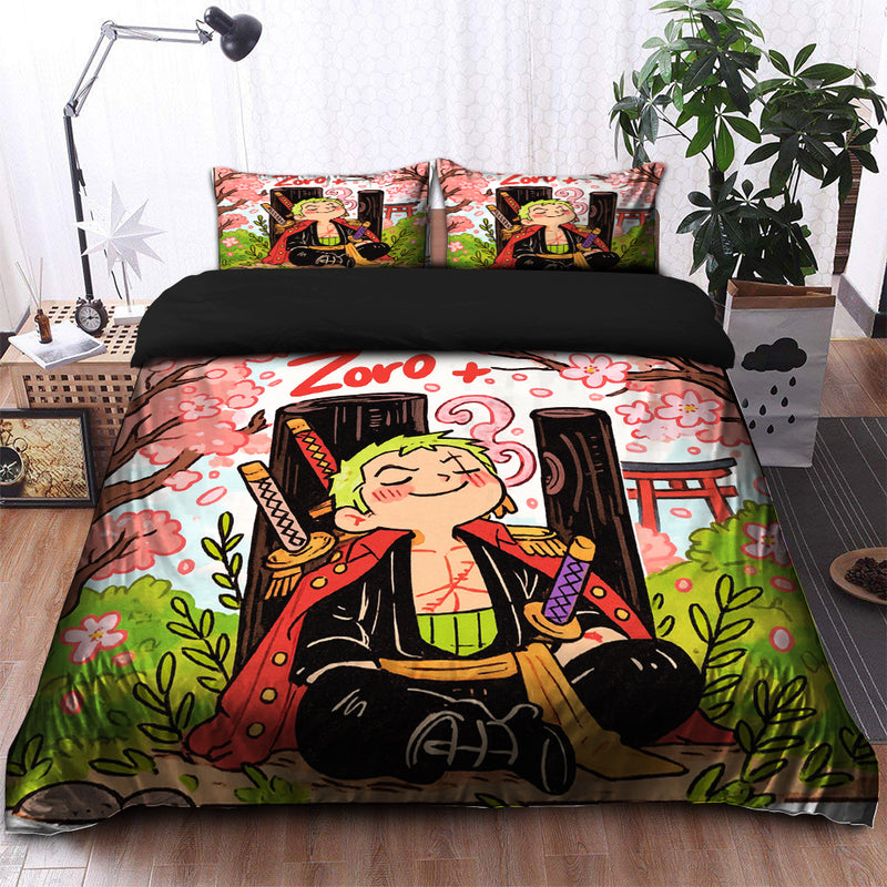 Roronoa Zoro From One Piece Japan Ink Style  Bedding Set