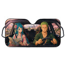 Roronoa Zoro x Kozuki Hiyori One Piece Car Auto Sunshades