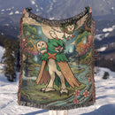 Rowlet Dartrix Decidueye Pokemon Woven Throw Blanket