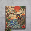 Rowlet Litten Popplio Pokemon Woven Throw Blanket