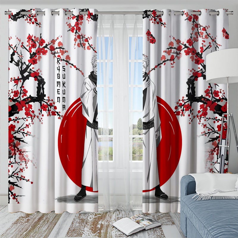 Ryomen Sukuna Jujutsu Kaisen Anime Japan Style Window Curtain