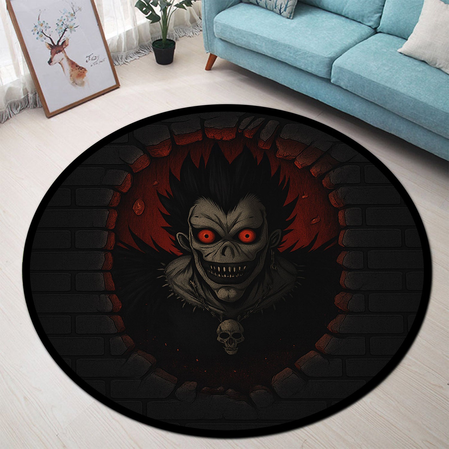 Death Note Rug Ryuk Death Note Break Wall Round Rug
