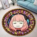 Spy x Family Anya Anime Stained Glass Round Rug
