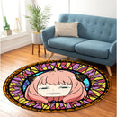 Spy x Family Anya Anime Stained Glass Round Rug