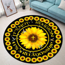 Sunflower Car Spare Round Rug