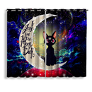 Sailor Moon Cat Love You To The Moon Galaxy Window Curtain
