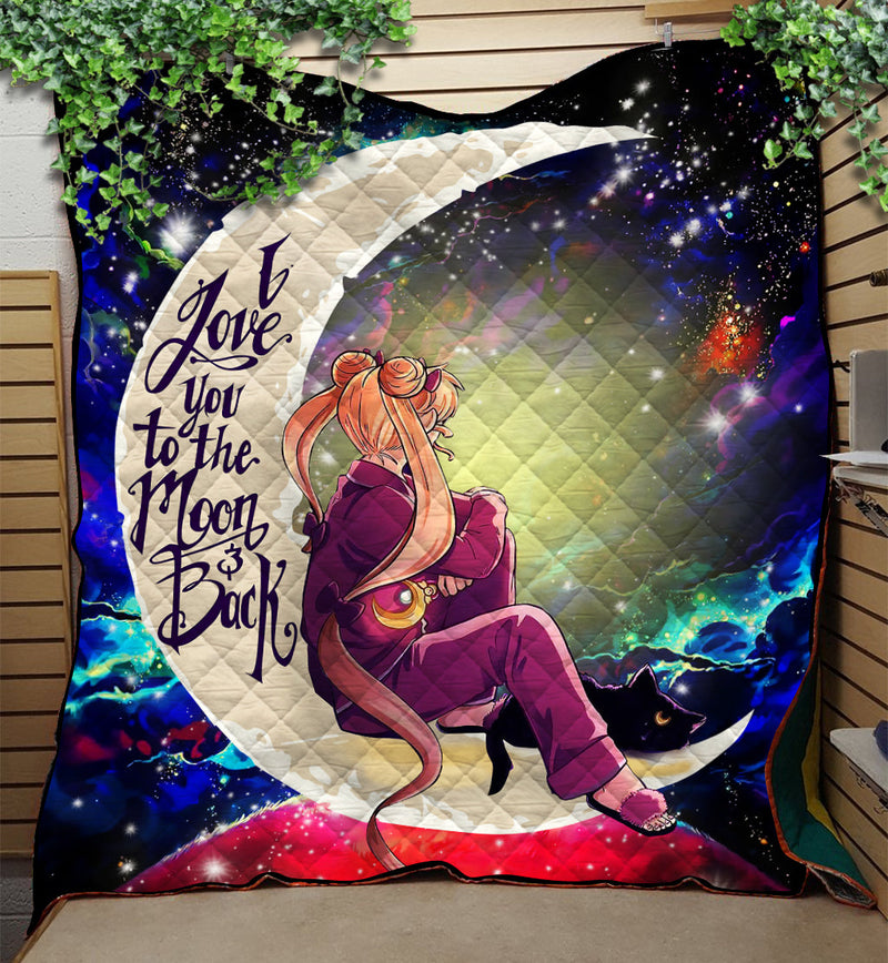 Sailor Moon Love You To The Moon Galaxy Quilt Blanket Nearkii