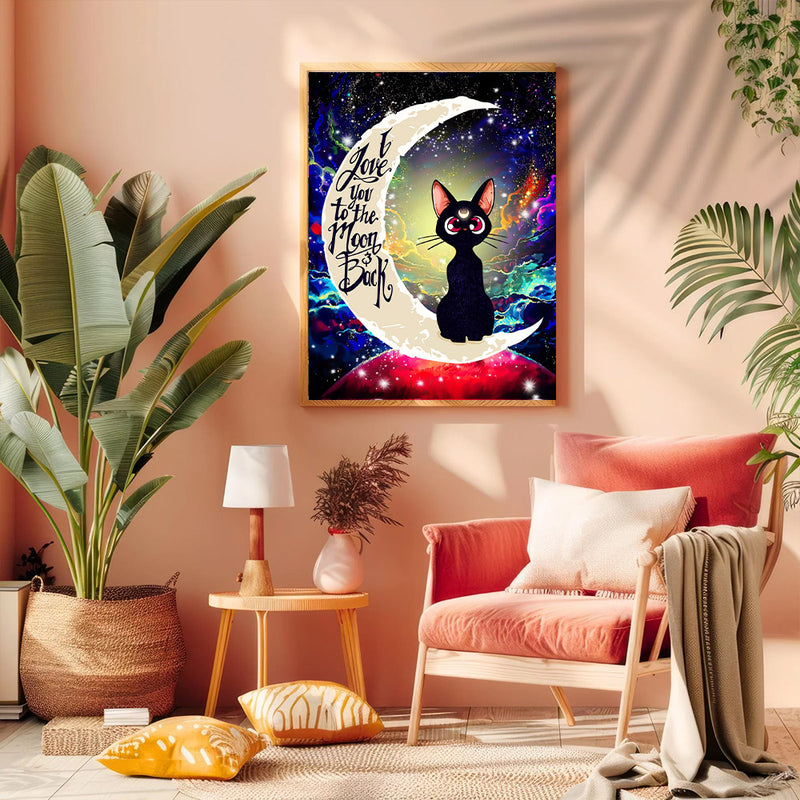 Luna Sailor Moon Love You To The Moon Galaxy - Living Room - Canvas Wall Art - Print - Wall Decor