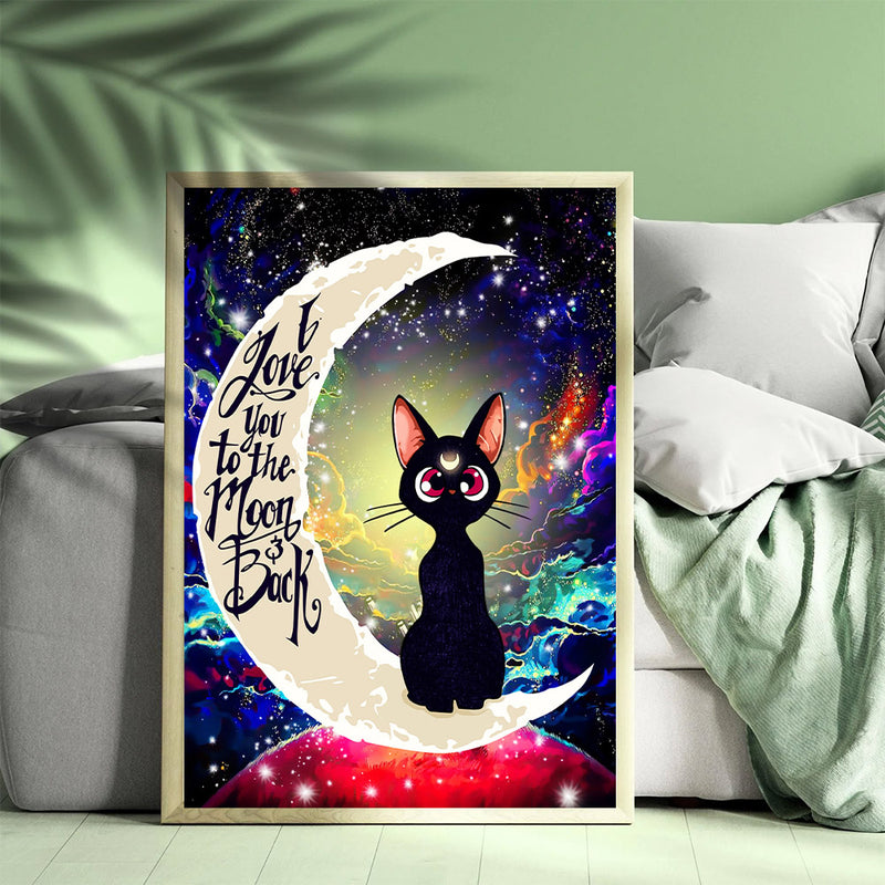 Luna Sailor Moon Love You To The Moon Galaxy - Living Room - Canvas Wall Art - Print - Wall Decor