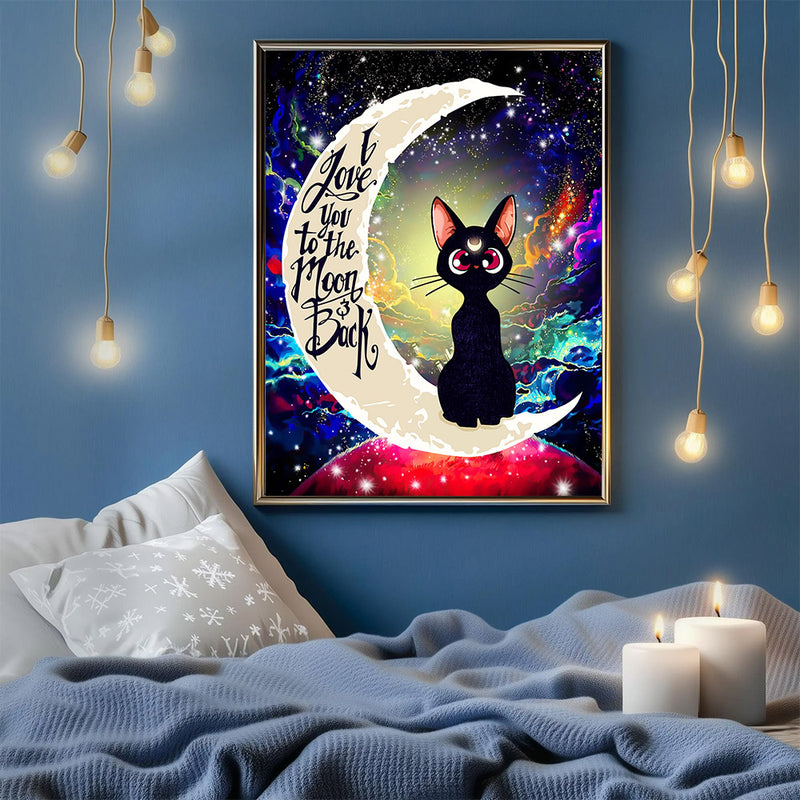 Luna Sailor Moon Love You To The Moon Galaxy - Living Room - Canvas Wall Art - Print - Wall Decor