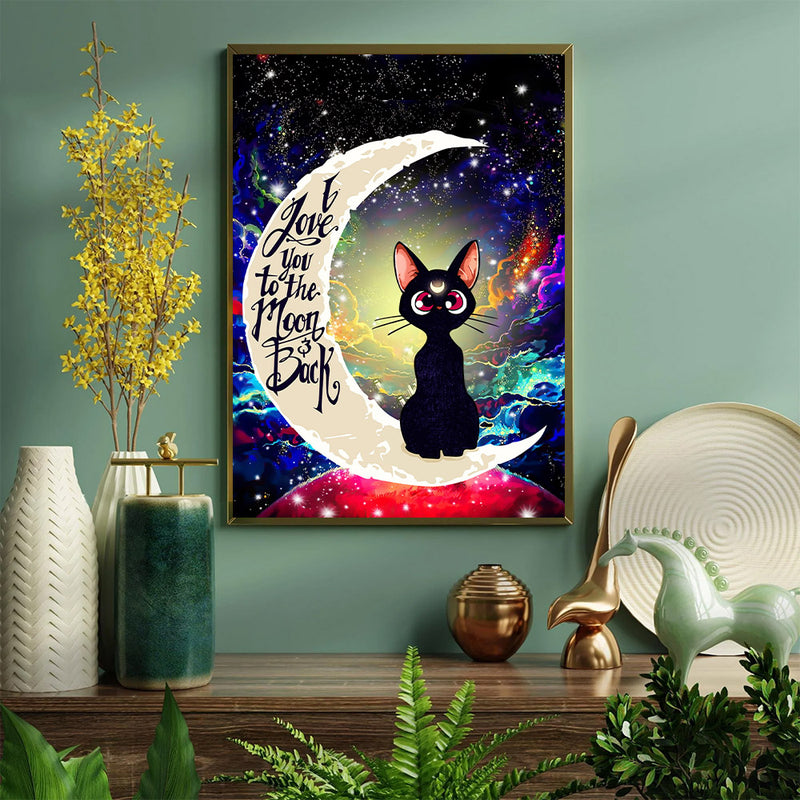 Luna Sailor Moon Love You To The Moon Galaxy - Living Room - Canvas Wall Art - Print - Wall Decor