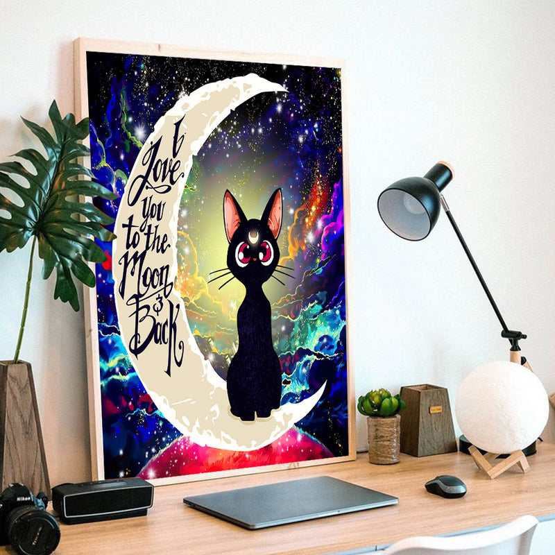 Luna Sailor Moon Love You To The Moon Galaxy - Living Room - Canvas Wall Art - Print - Wall Decor