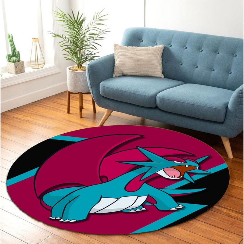 Salamence Pokemon Round Rug