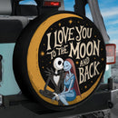 Sally Jack Nightmare Before Christmas I Love You To The Moon And Back Jeep Car Spare Tire Cover
