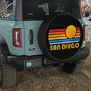 US Sunset Retro San Diego Car Spare Tire Cover