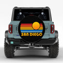 US Sunset Retro San Diego Car Spare Tire Cover