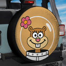 Sandy Cheeks Cartoon Custom Jeep Wheel Cover With Camera Hole