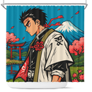 Gyomei Himejima Demon Slayer Japan Ink Style Shower Curtain