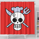 Sanji’s Jolly Roger One Piece Anime Shower Curtain