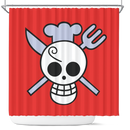 Sanji’s Jolly Roger One Piece Anime Shower Curtain